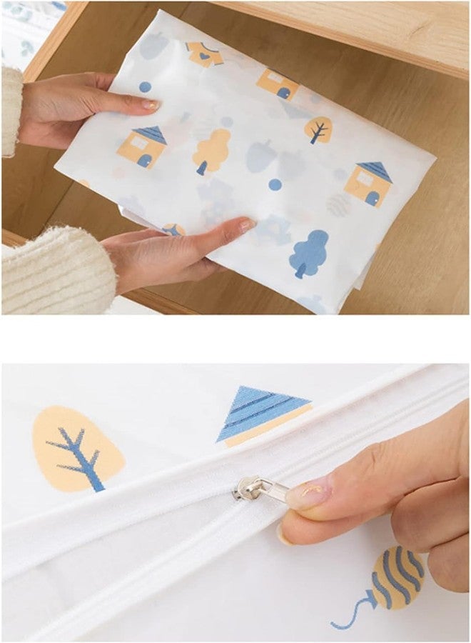 فوركلز حقيبة تخزين FORKLS تحت السرير | قماش مقاوم للغبار مع سحاب قوي | حقيبة تنظيم محمولة وخفيفة الوزن ومتينة | منظم كبير قابل للطي للملابس والبطانيات (قد يختلف لون الطباعة) - Image 5